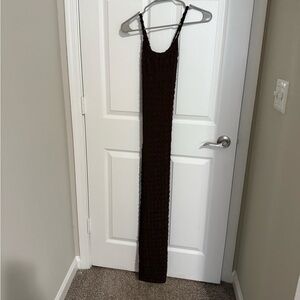 Elegant Brown Maxi Dress